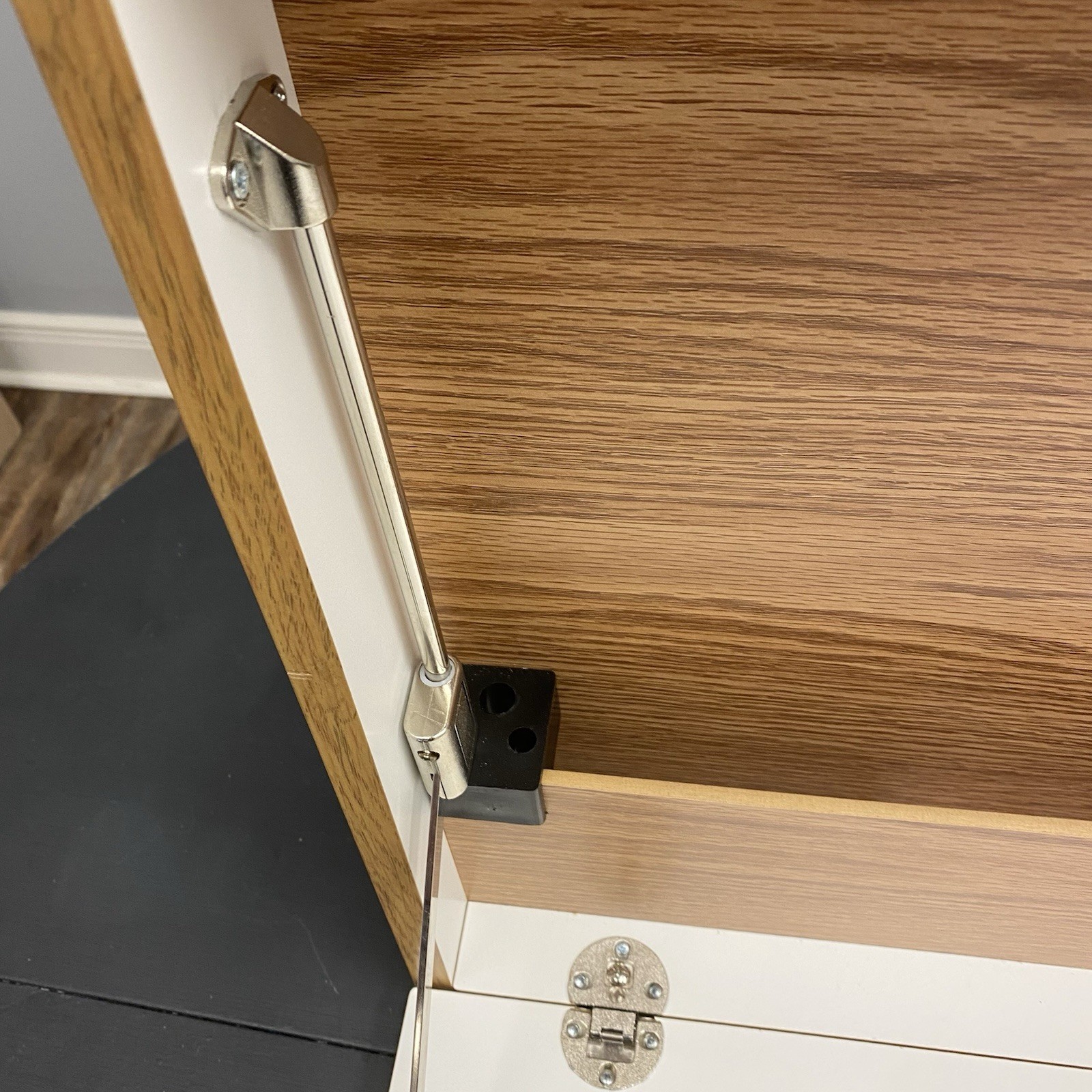 Oak Finish Wall Mount Pull Down Desk/laptop Workstaion Home Office