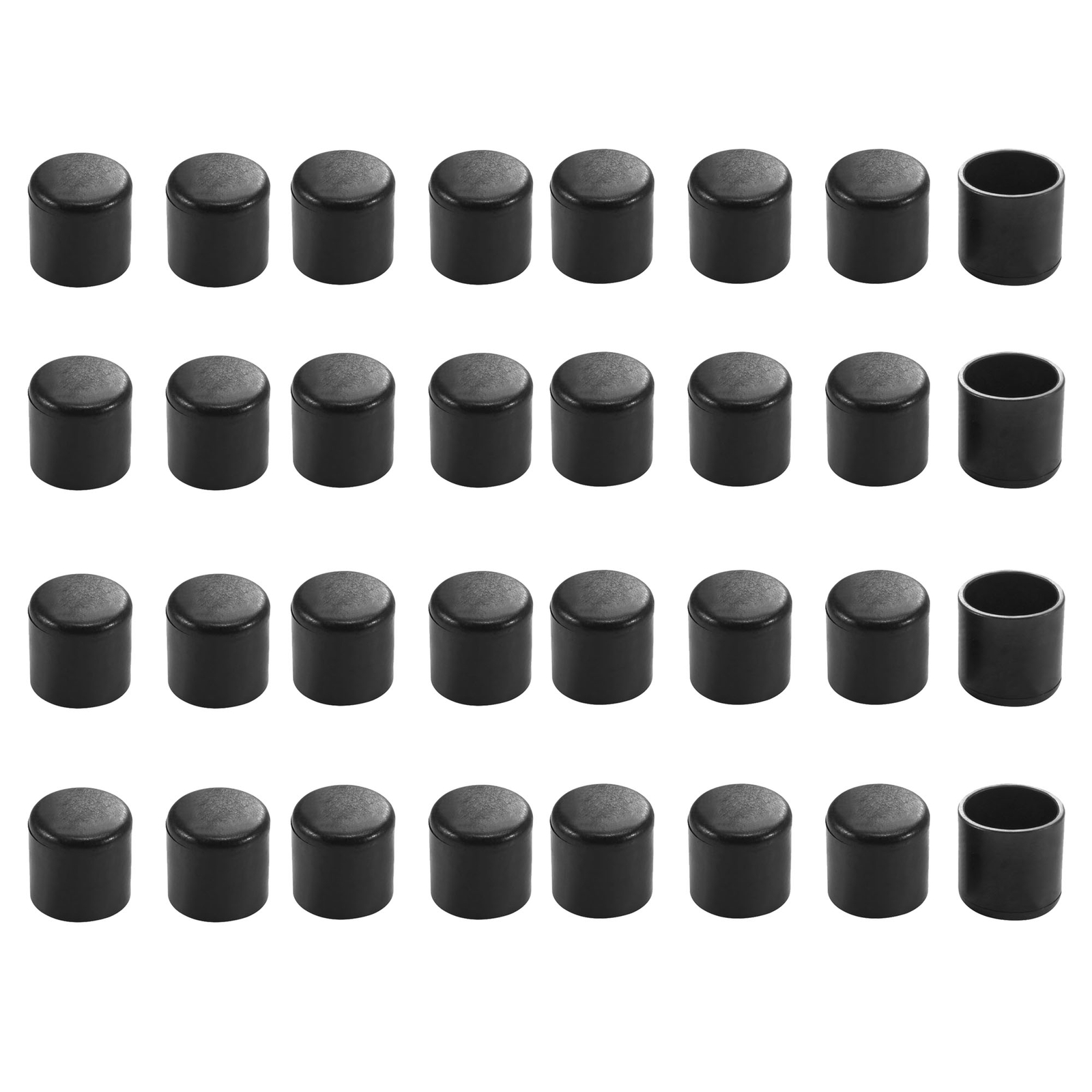PVC Leg Caps Tip Cup Feet 16mm 0.63″ Inner Dia 32pcs Anti-moisture for Furniture