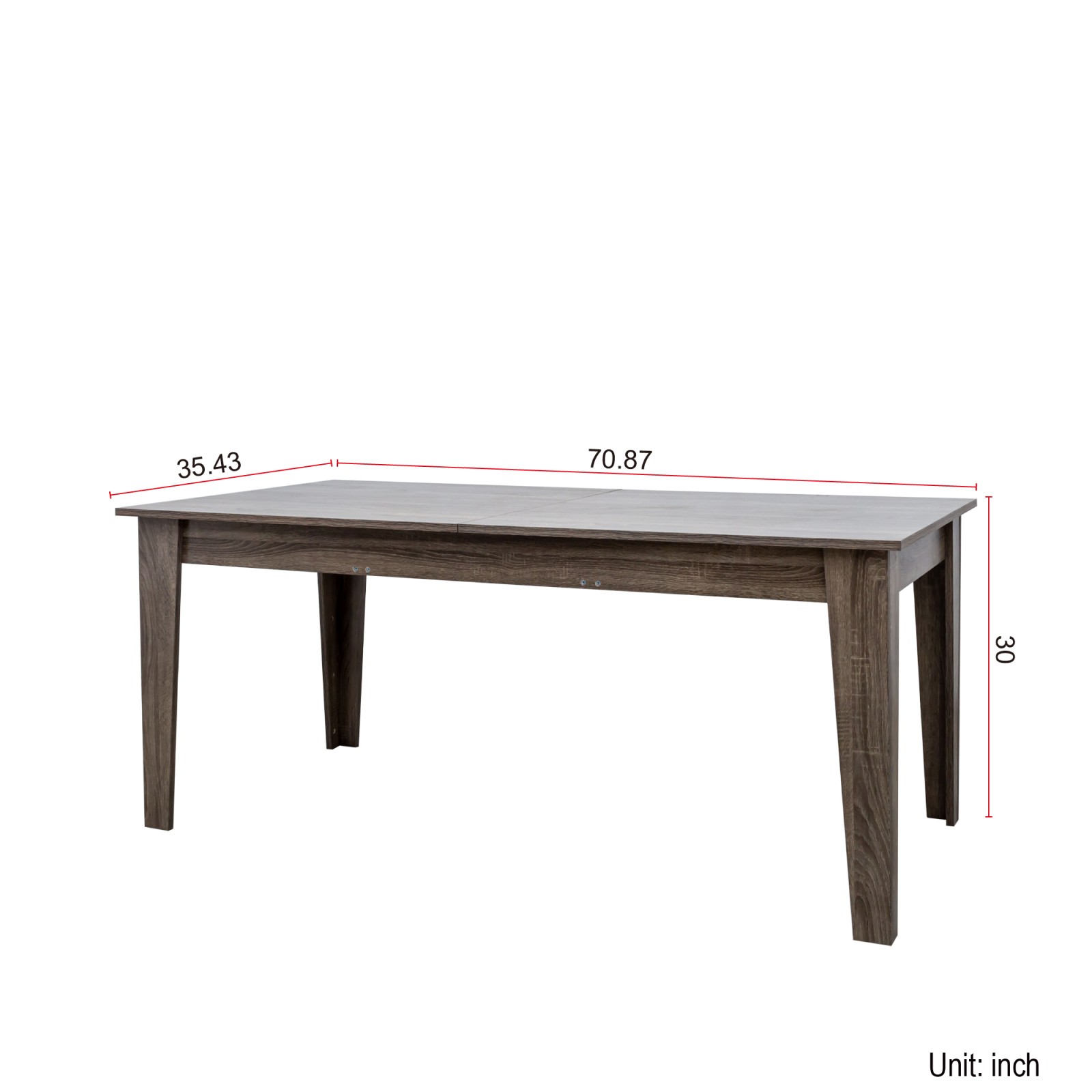 Extendable Dining Table 106.5″ x 35.43″ Dark Oak Kitchen Table