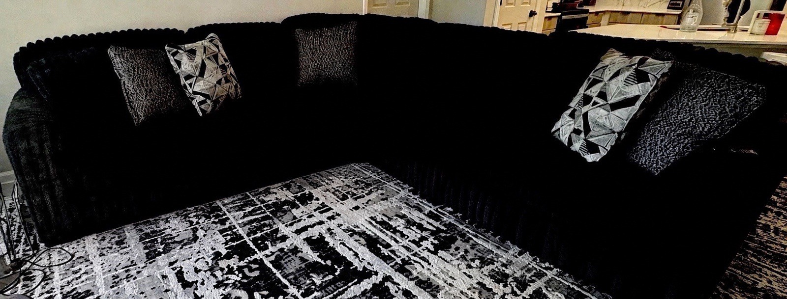 Ashley 4 Piece Sectional Large Black Sofa–6 Months old Local Pickup