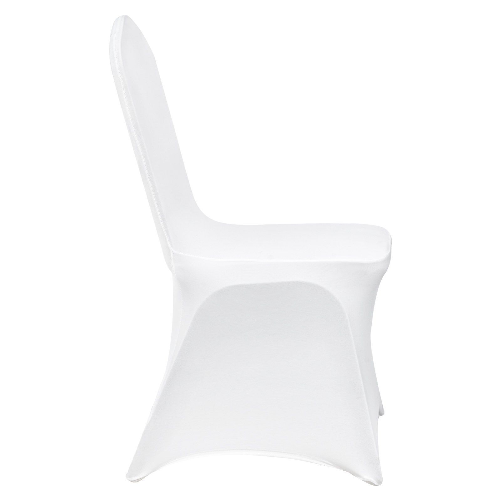 White Elastic Dining Chair Covers 200PCS 22x18x37in Polyester-Spandex