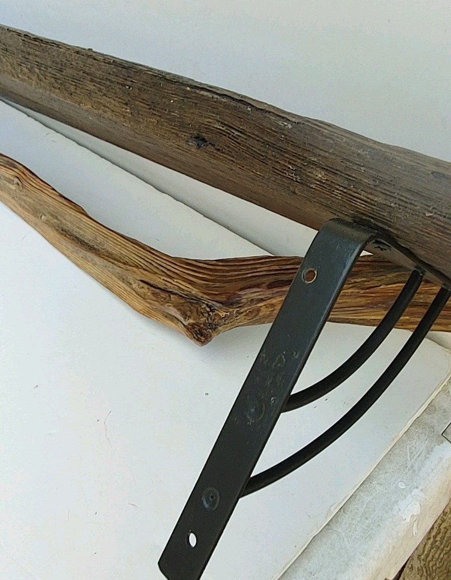 Handcrafted Driftwood Shelf Rustic Cabin Lodge Beach Lake House 61″ Florida Pine