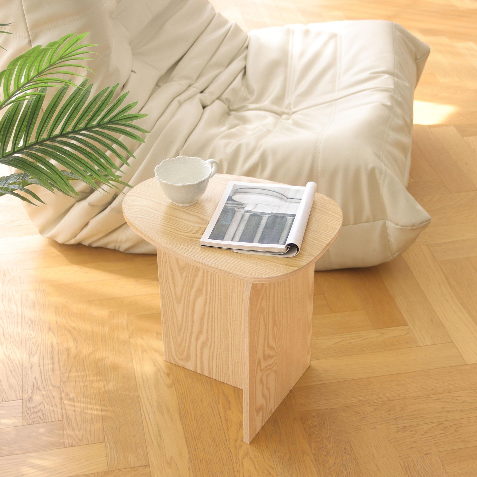 AWASEN Small Side Table, 15.75 inches x 11.8 x inches, Natural