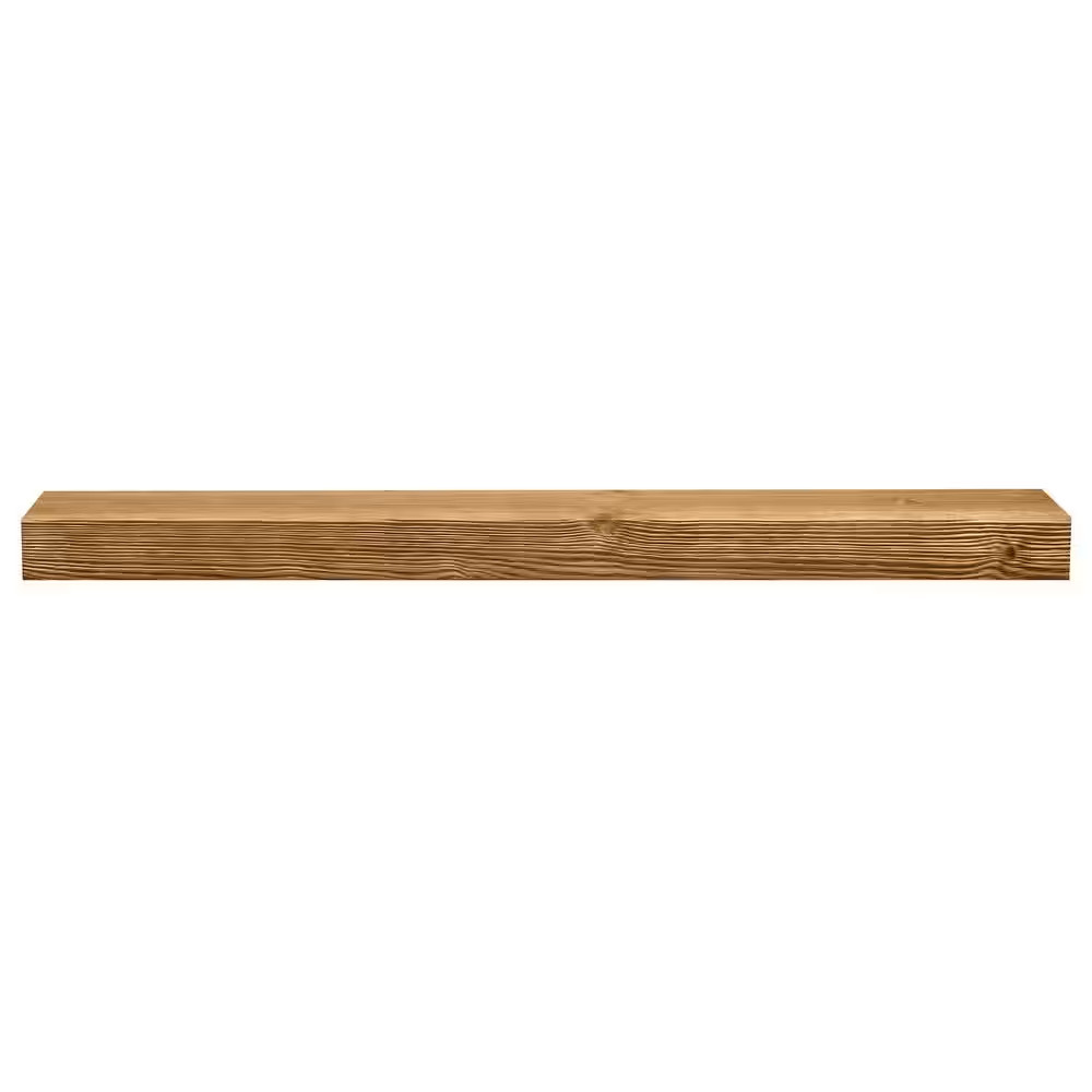 72 In. X 6 In. Aged Oak Solid Timber Decorative Wall Shelf