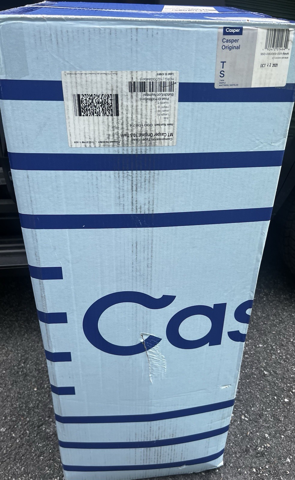 Casper Original Foam Twin Mattress. Sealed in Bag Original Box. Brand New