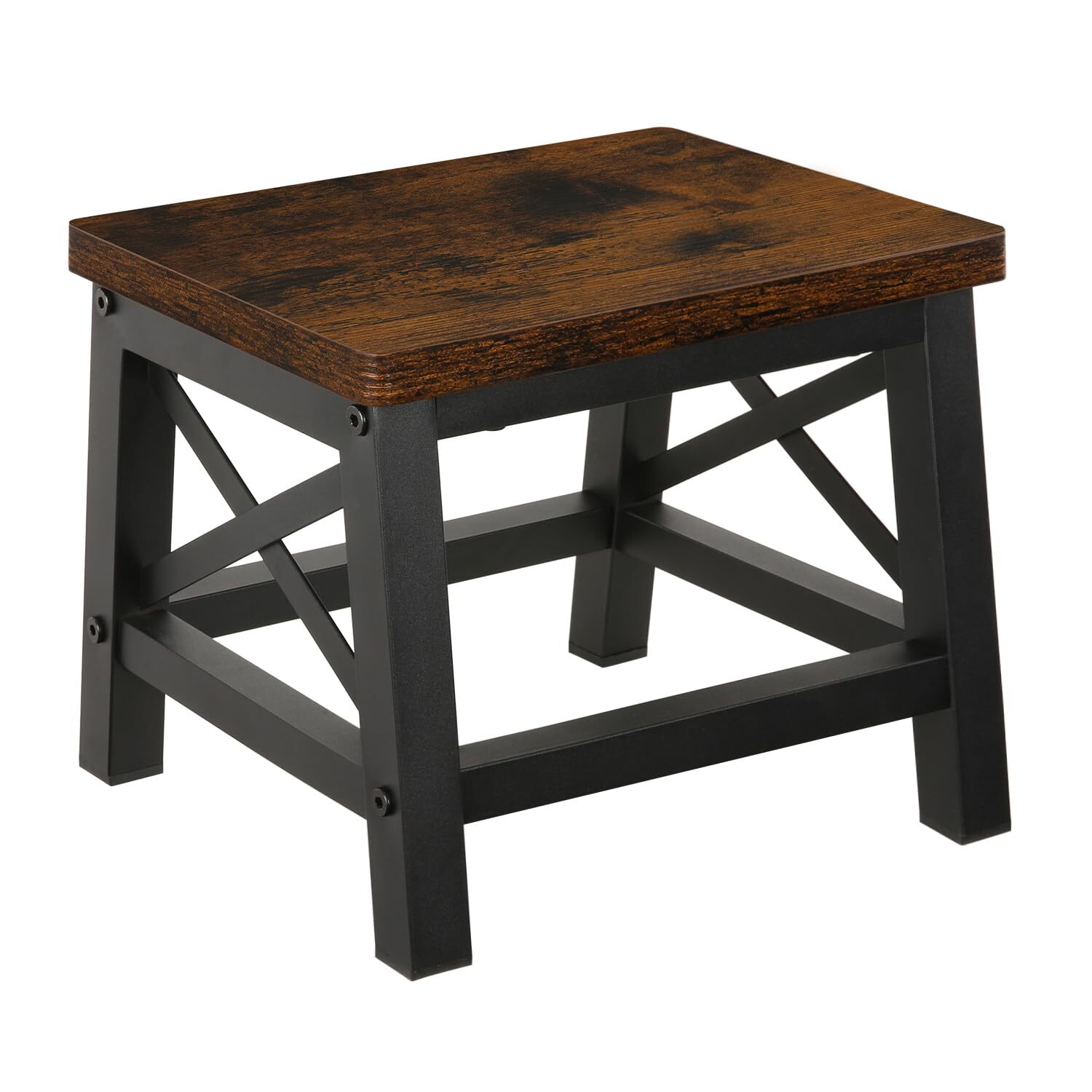 Wooden Step Stool for Adults Kids Rectangular Non-Slip Feet 500 lbs Capacity
