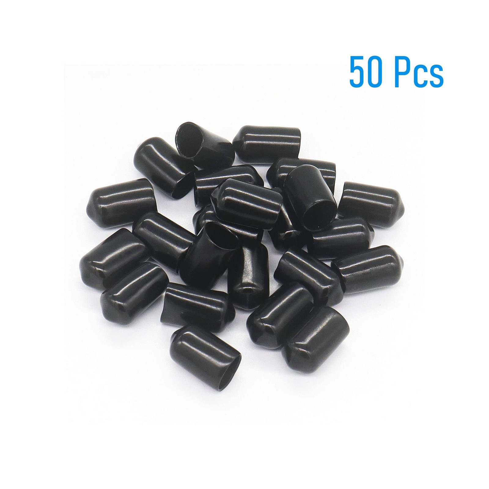 50 PCS Round End Cap, 0.51″(13mm) Vinyl Flexible Screw Thread Protectors(Leng…