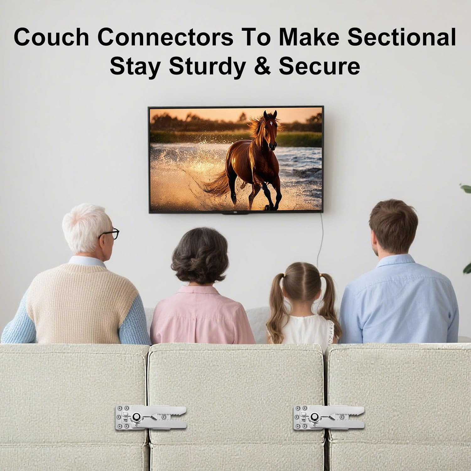 2 Pack Sectional Couch Connector Screws, Heavy Duty Sofa Connectors for Sectiona