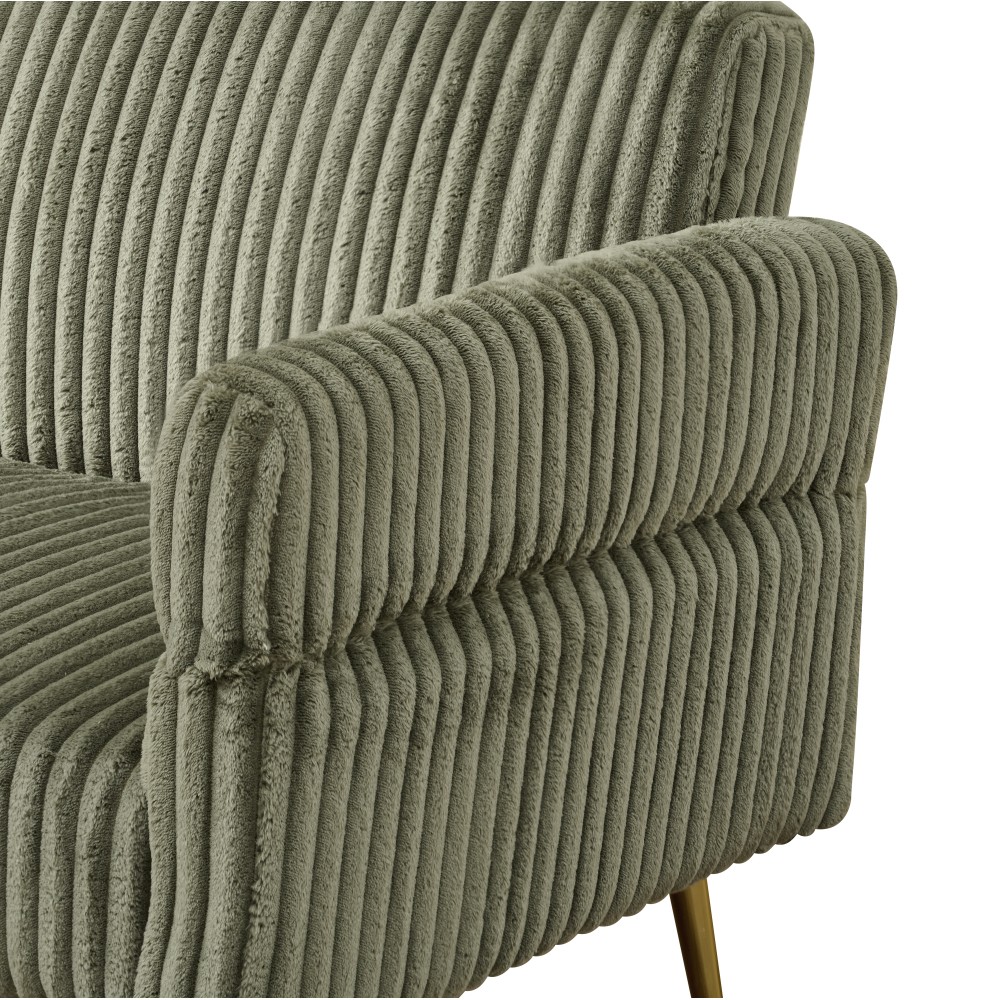 79″ Corduroy Sofa Bed Sleeper Foldable Double W/ Adjustable Armrests Living Room