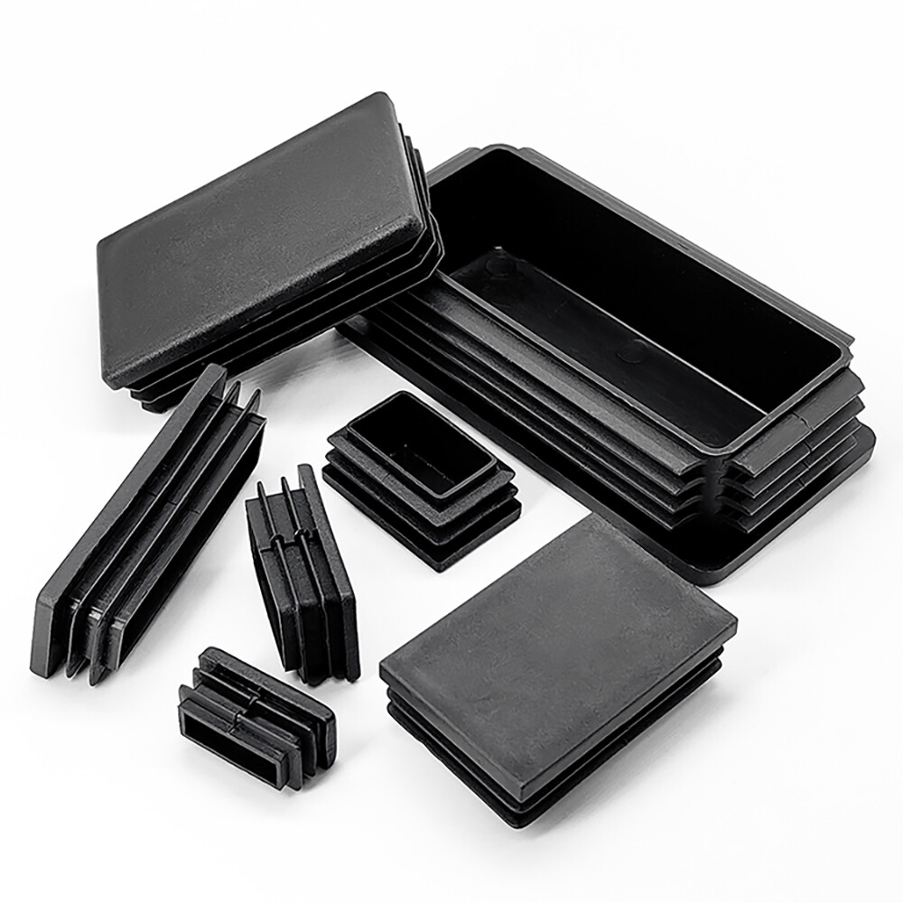 Square & Rectangle Plastic End Caps Blanking Plugs Tube Inserts Multiple Sizes