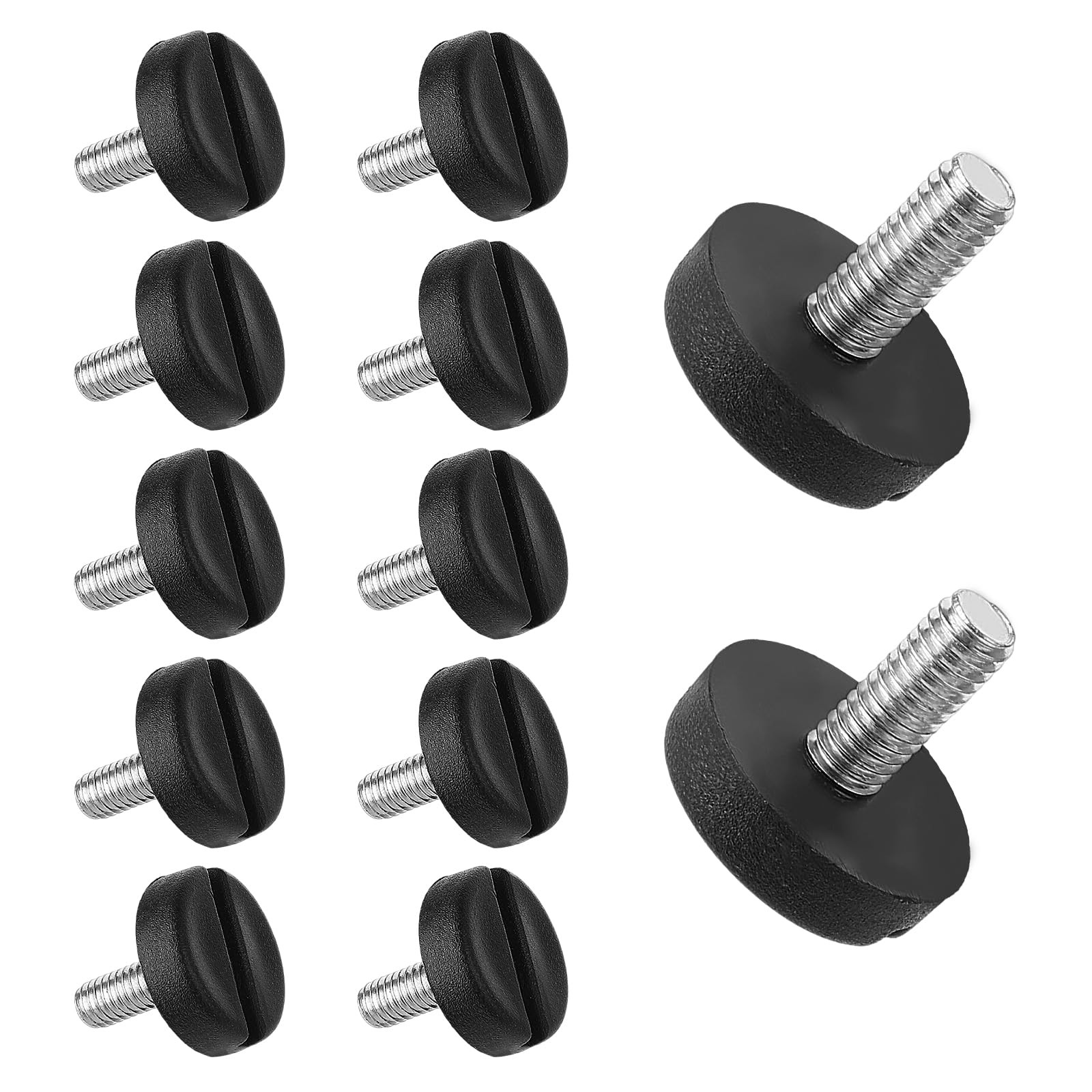12 Pack M6 Adjustable Furniture Leveling Feet Screw-On Heavy Duty Table Legs