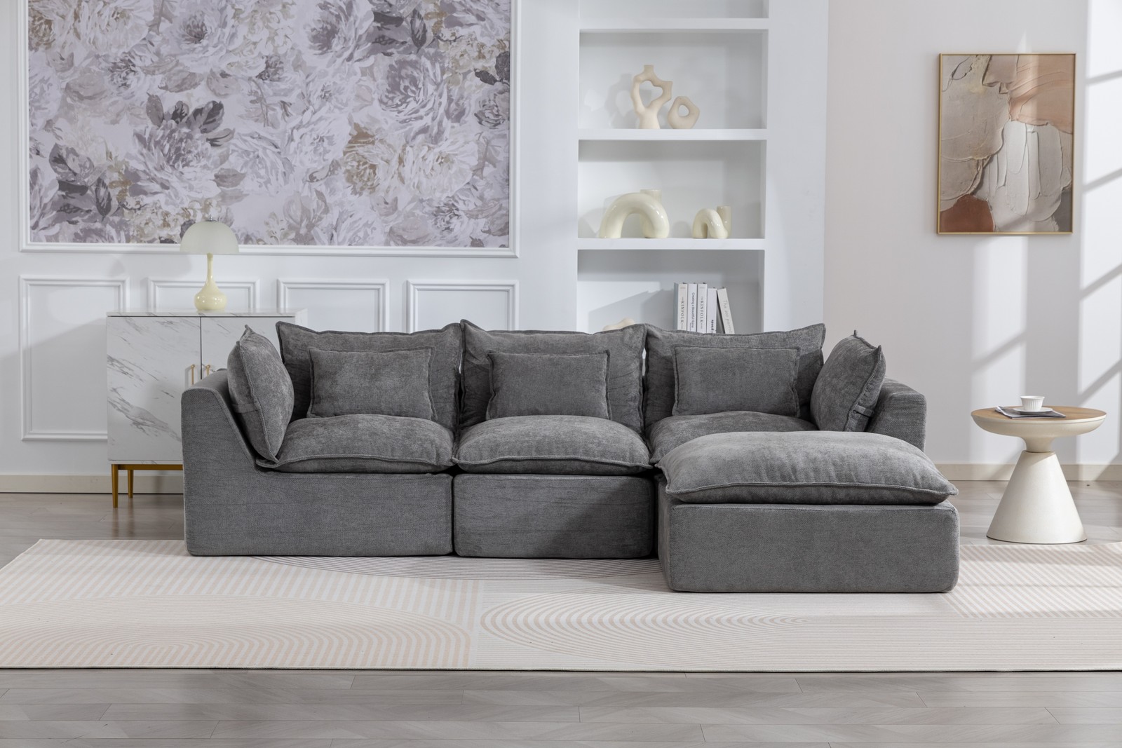 102.3″ Width Cloud Couch Oversized Modular Sectional Sofa True Relax Comfy