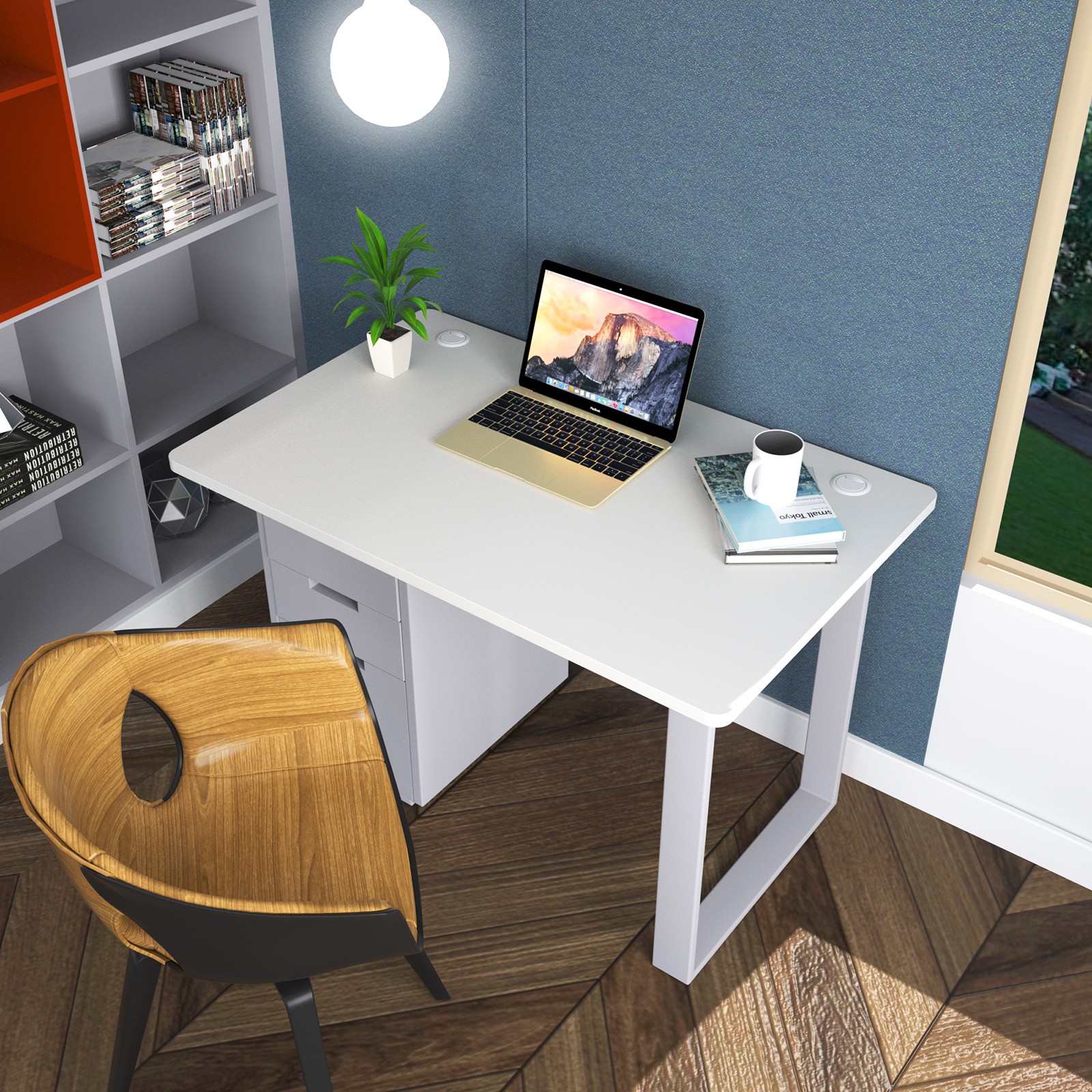 Costway 48″x30″ Universal Tabletop for Standard & Standing Desk Frame White