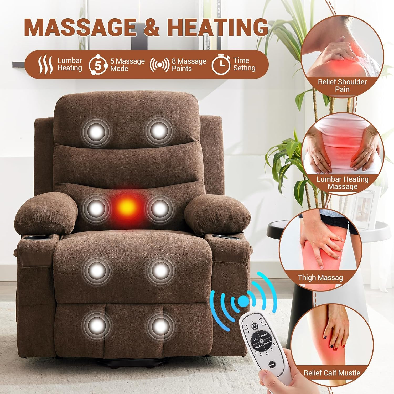 Oversized Power Lift Recliner Chair for Big and Tall with Wide Seat | Electric L