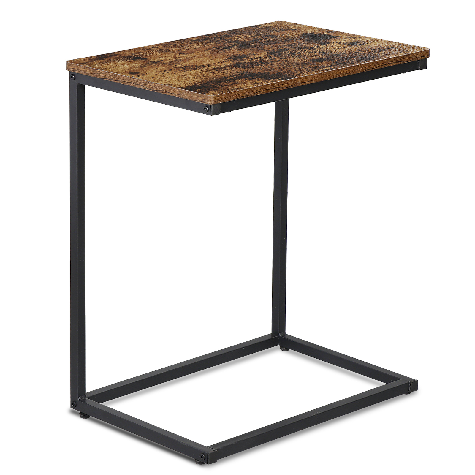 C Shaped End Table Side Table for Couch Bed Chair Living Room Bedroom Laptop