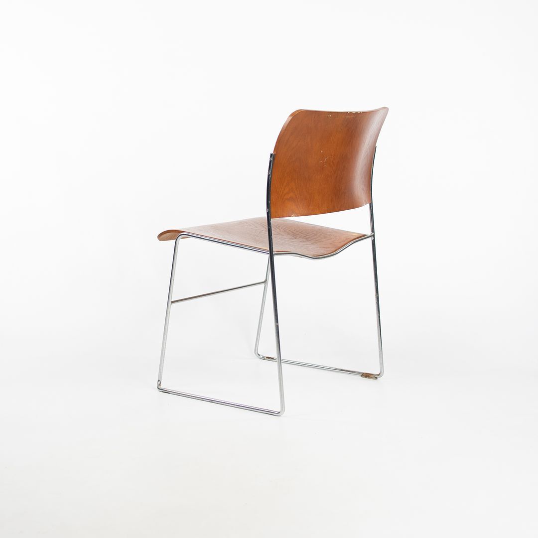 1990 David Rowland 40/4 Stackable Dining Chairs for GF in Bent Oak 8x Available