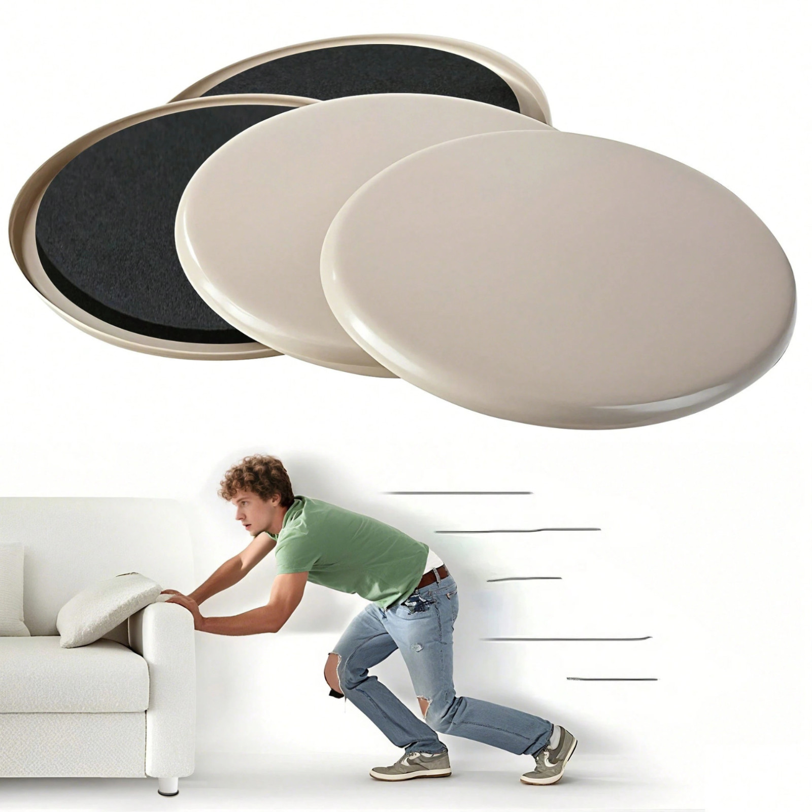 Heavy Duty Furniture Sliders for CARPET Hardwood Floors Pads Table Movers Glides