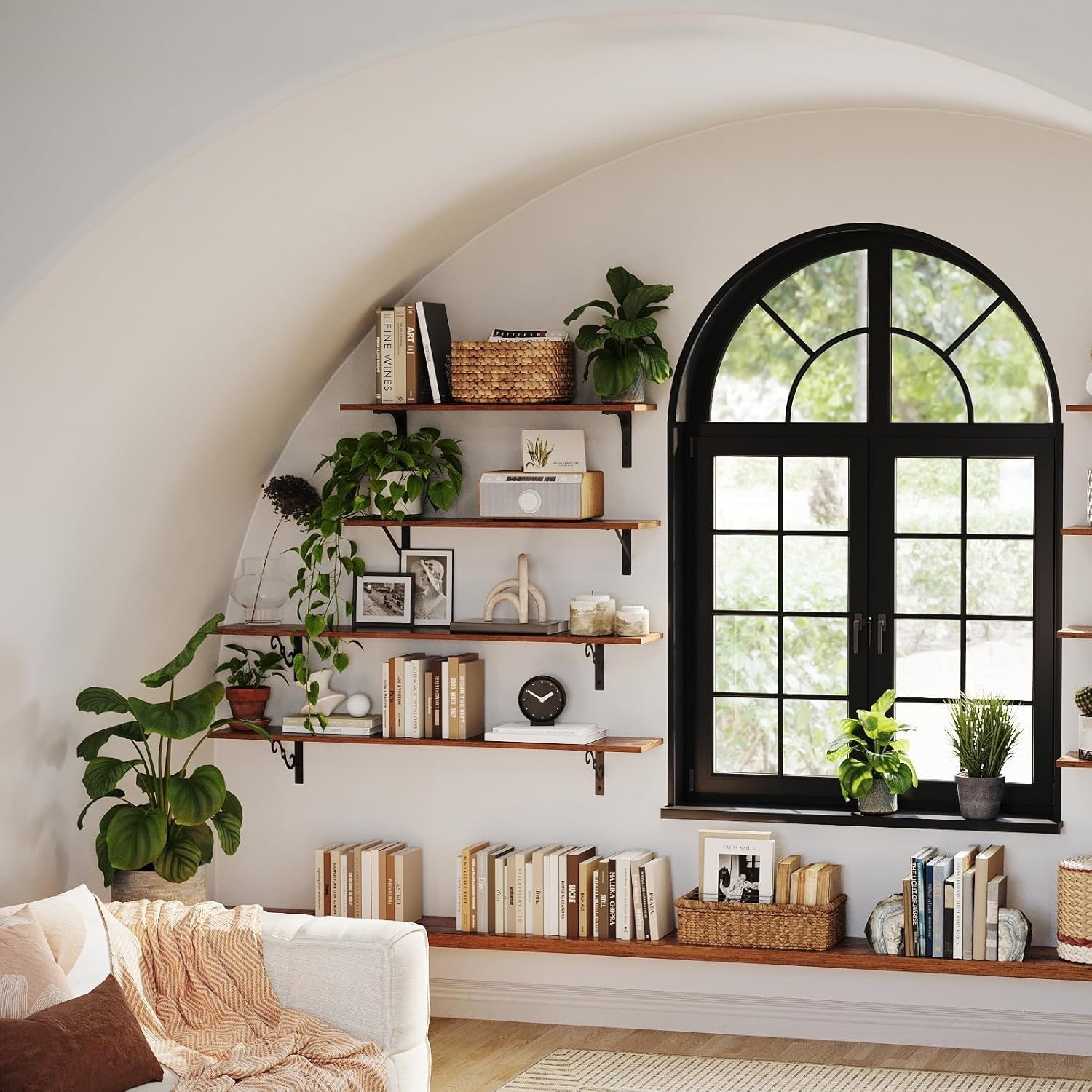 Long Wall Shelves, 31.5 Inch Wall Mounted Shelves Set of 2, Easy-to-Install, …