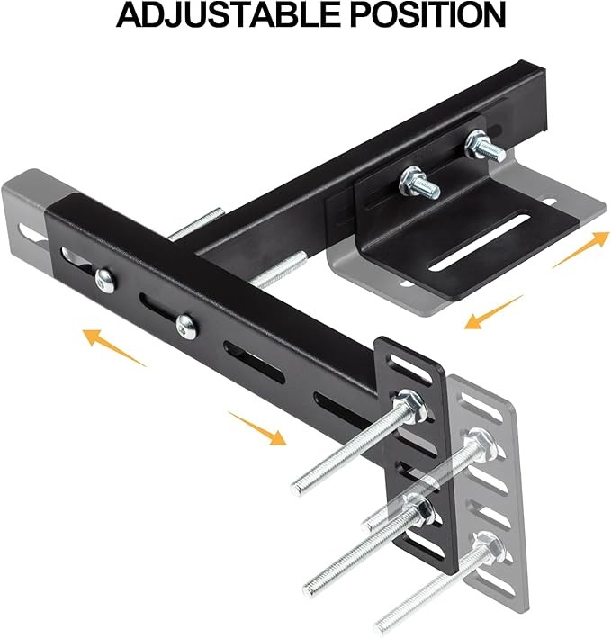 2 Pack Adjustable Headboard Brackets Extension for Bed Base, Frame Metal Kit
