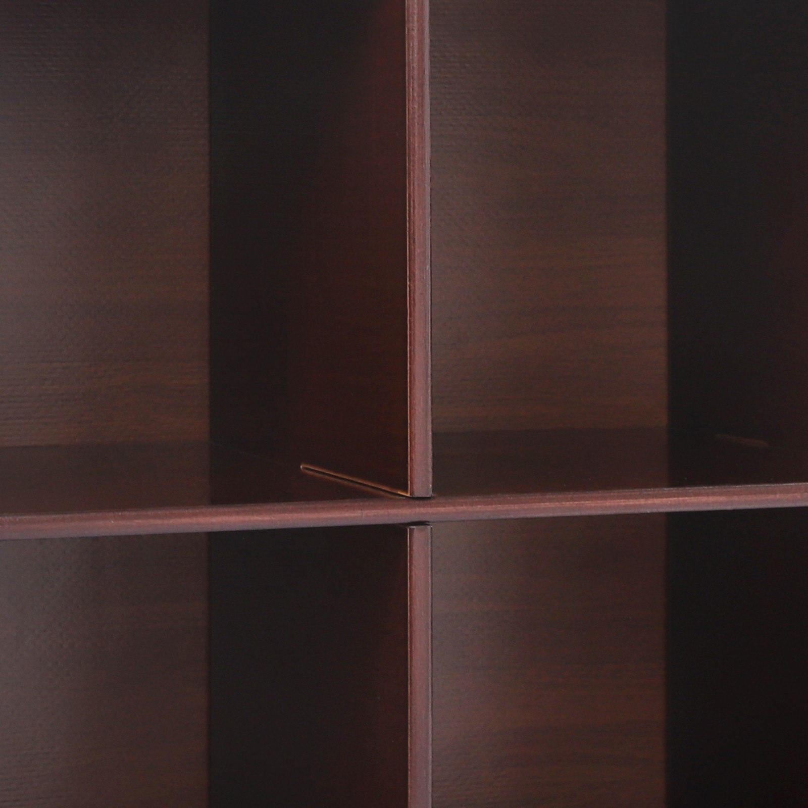 4 Cube Solid Wood Bookshelf Floor-Standing Wood Cube Bookcase 30x60cm