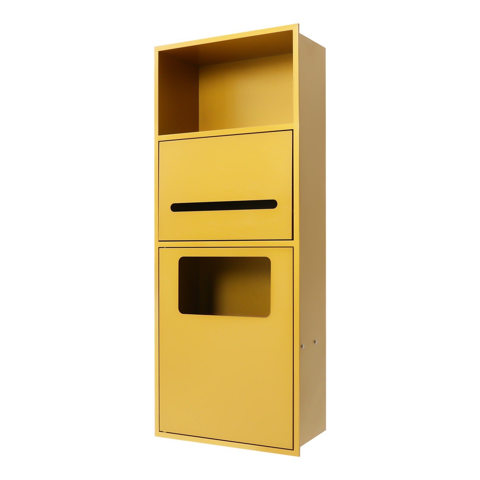 Shower Bathroom Trash Can, In-wall Trash Bin Cabinet, Storage Cabinet gold