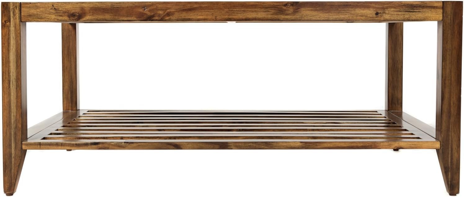 Jofran Beacon Street Rectangle Cocktail Table 45″W X 27″D X 19″H Lighter Brown