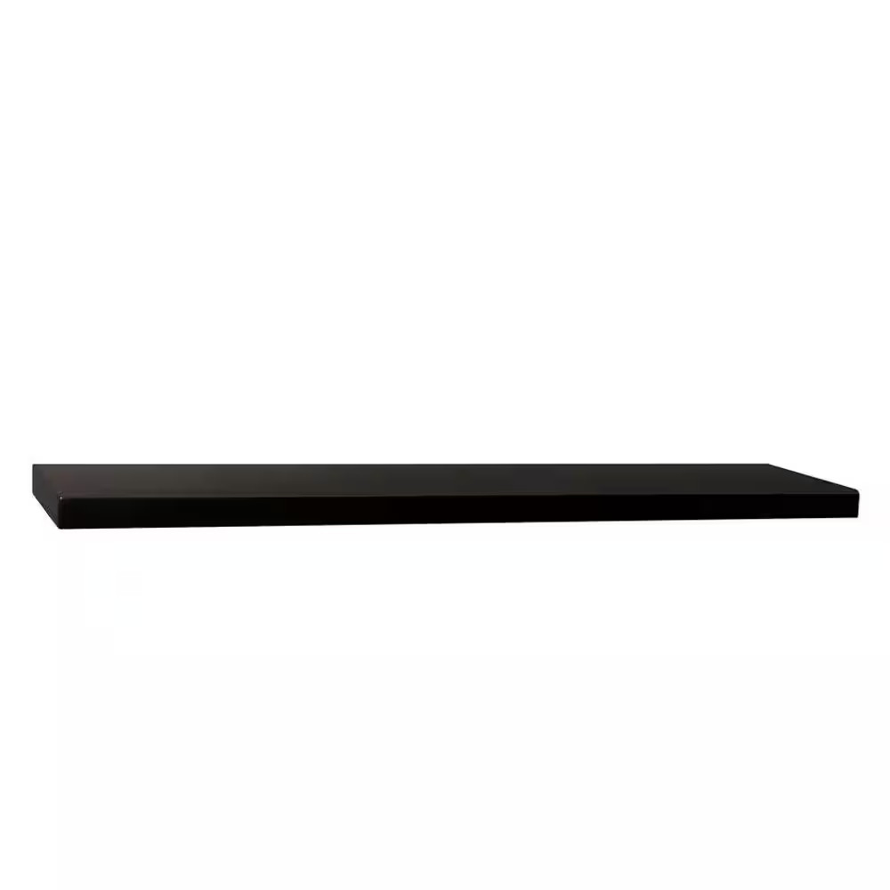 8 In. D X 24 In. L X 1-1/4 In. H Slim Shelf in Black