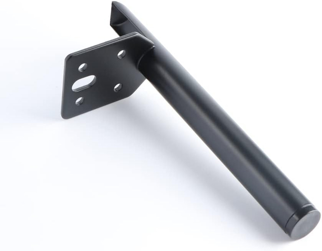 Modern Furniture Legs 7 Inch Metal Furniture Table Leg Black, Steel Side-Mounted