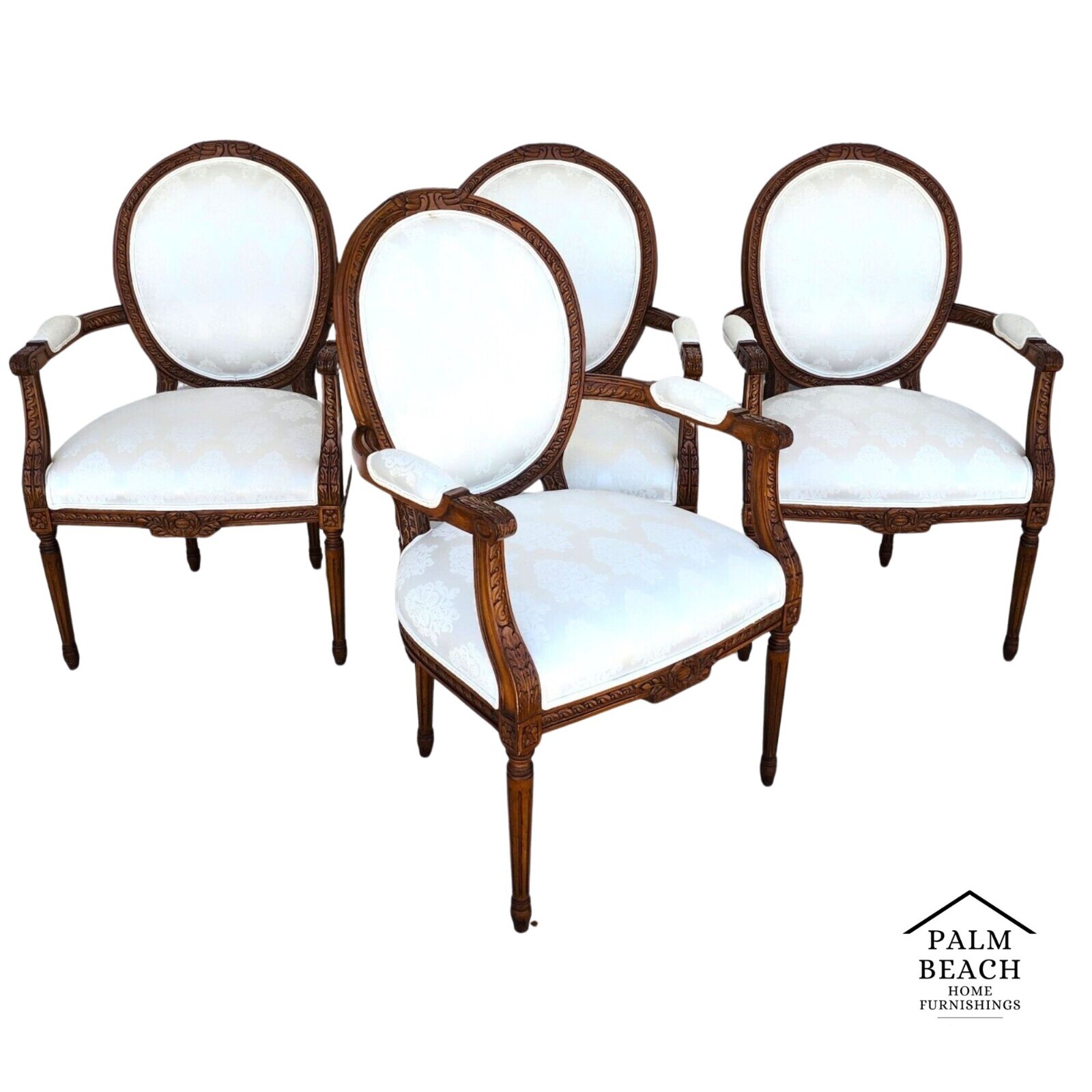 French Louis XVI Dining Chairs Set of 4