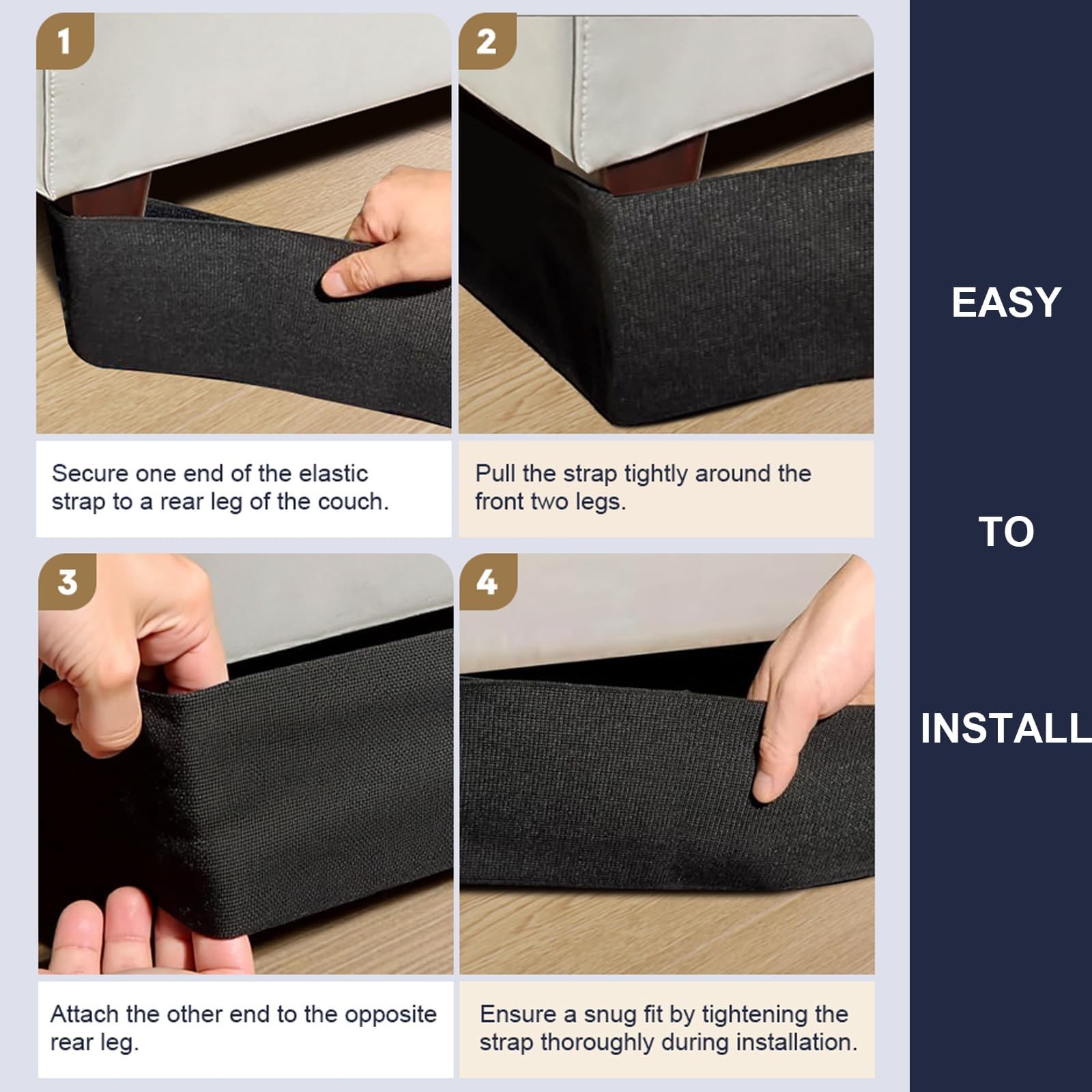 Under Couch Blocker Pet Toys 1.5×108 Inch Bed Furniture Gap Stopper Barrier