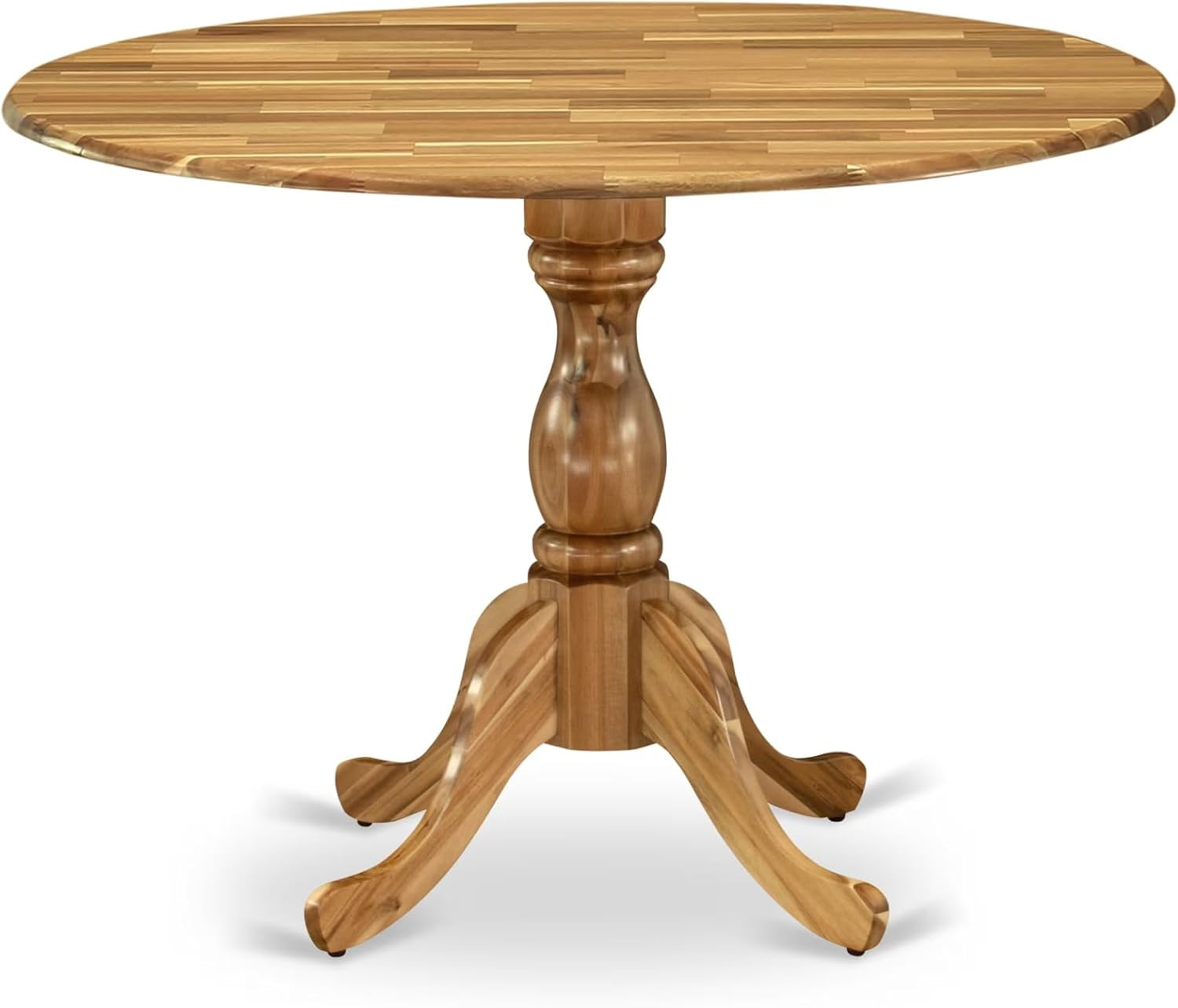 Dublin Kitchen Dining Table – a round Wooden Table Top with Dropleaf & Pedestal
