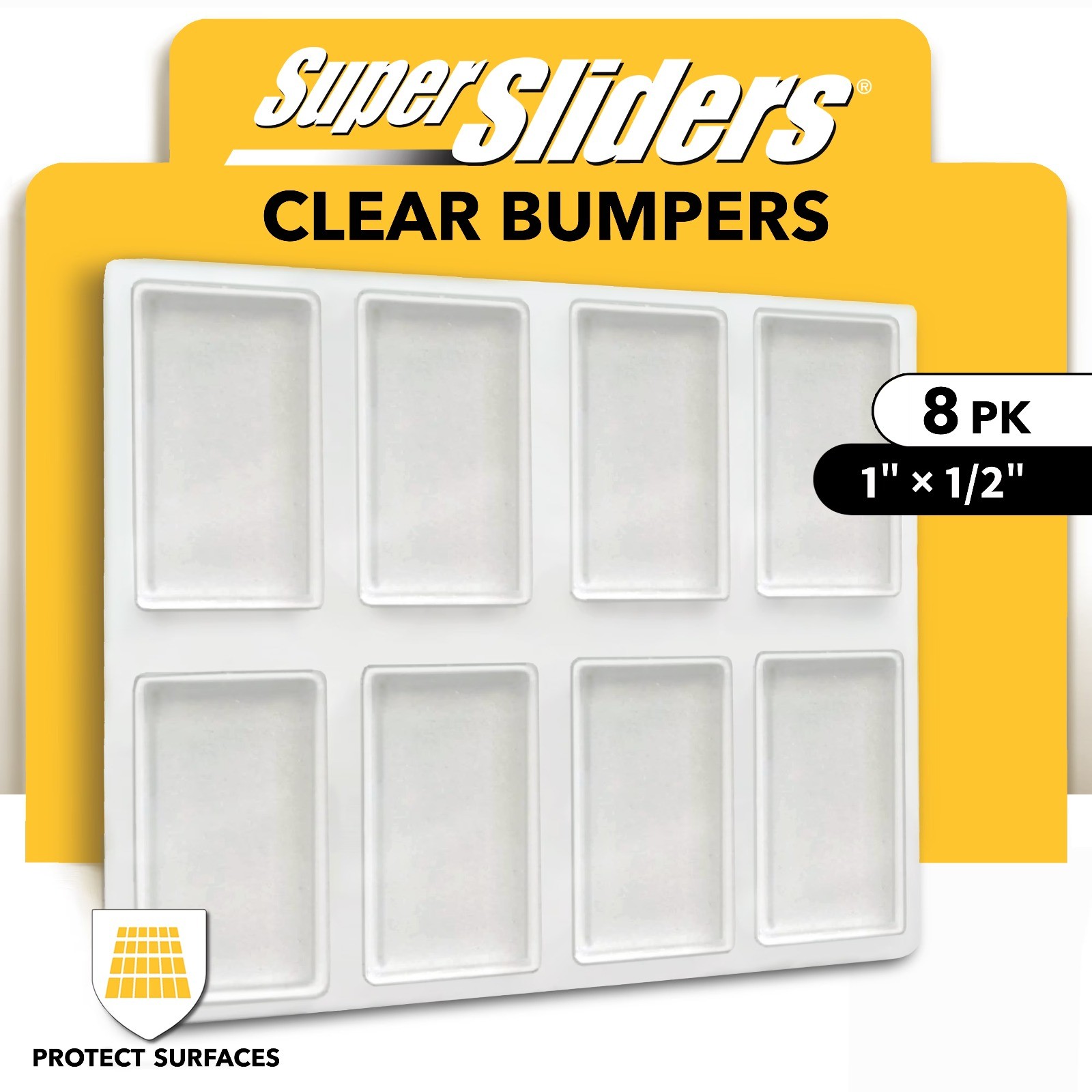 8‑pack tiny clear surface guards for ornaments and electronic equipment