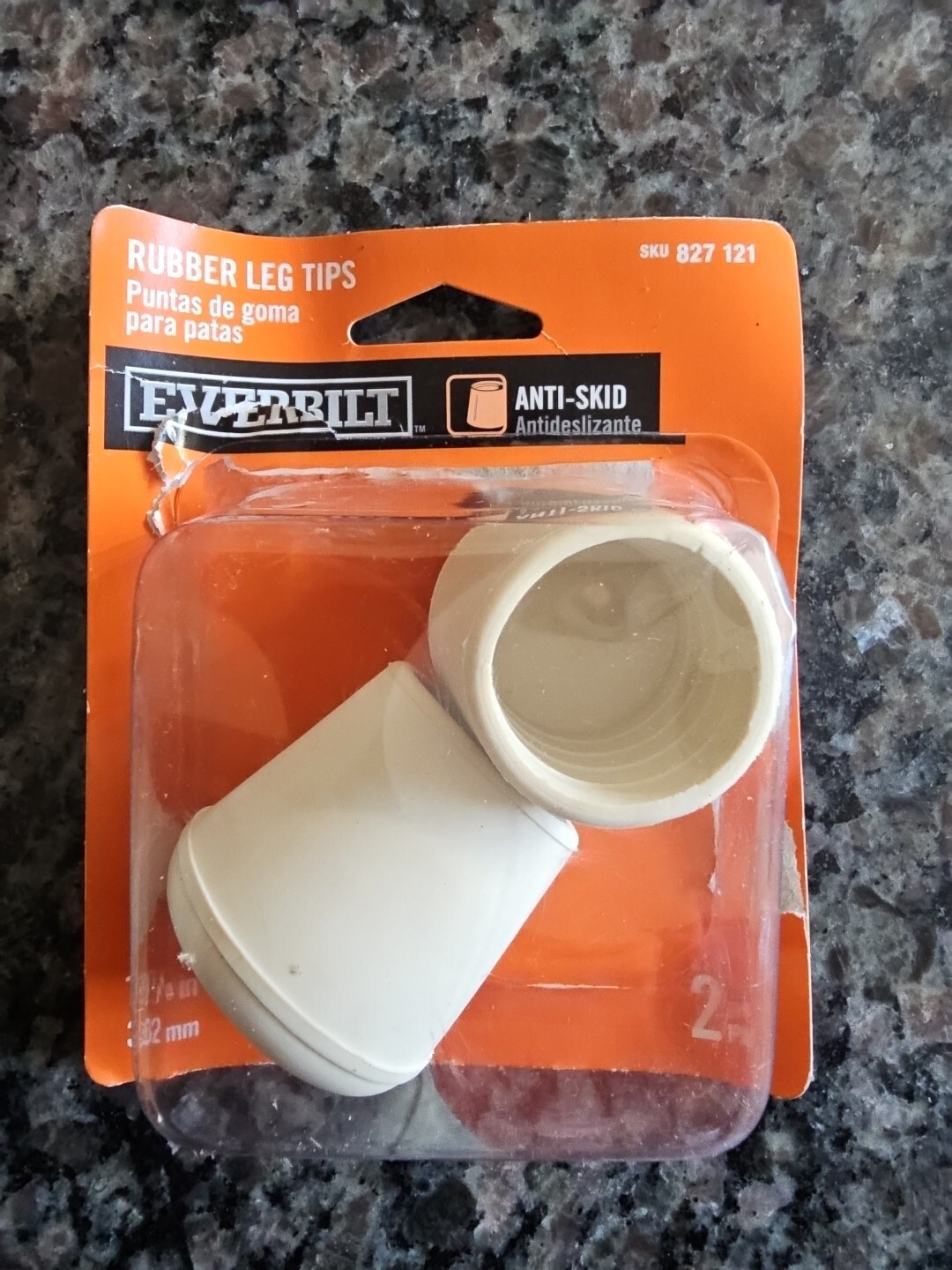 Everbuilt 1-1/4″ Off-White Rubber Leg Tips (2 per Pack