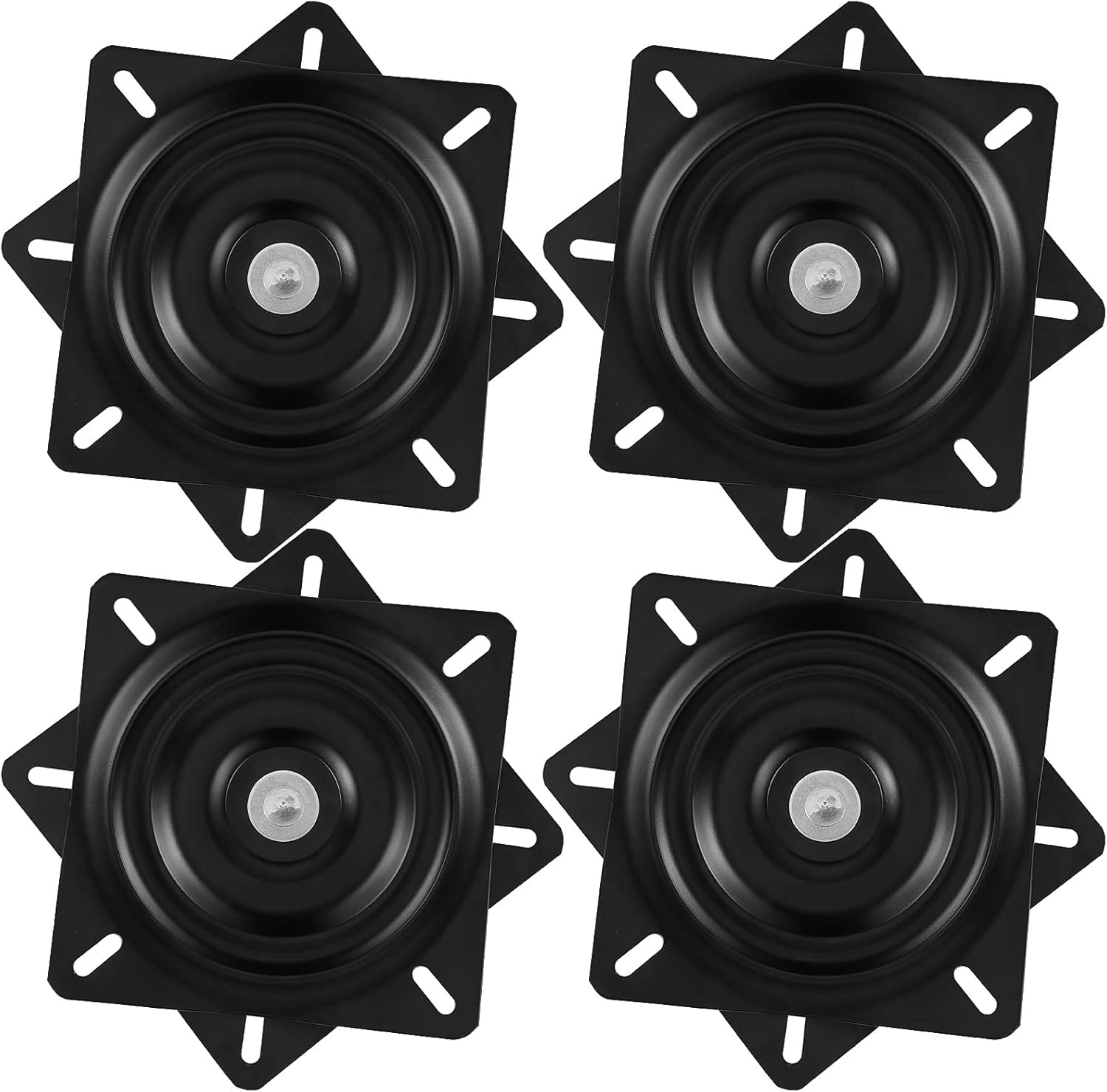 4 Pack Heavy Duty Bar Stool Swivel Plate, 6.25 Inch Square Swivel Stool , 300 Lb