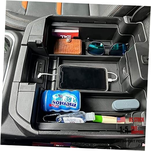 Center Console Organizer Compatible with 2020-2023 Silverado/Sierra black