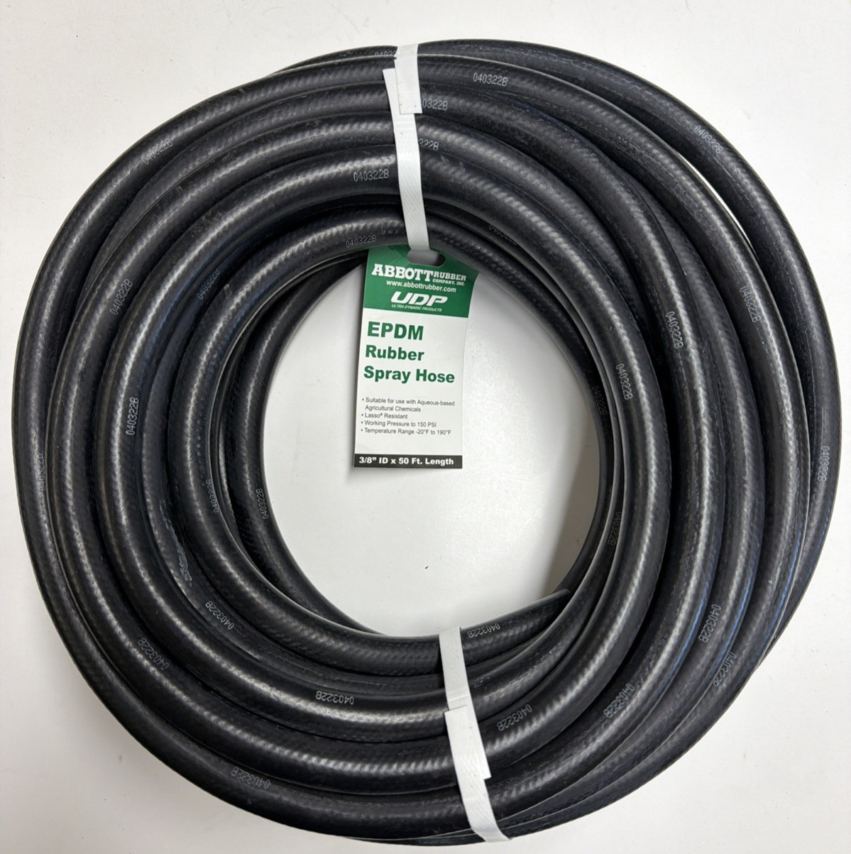 X1110-0381-50 EPDM Rubber Agricultural Spray Hose, 3/8-Inch ID by 50-Feet