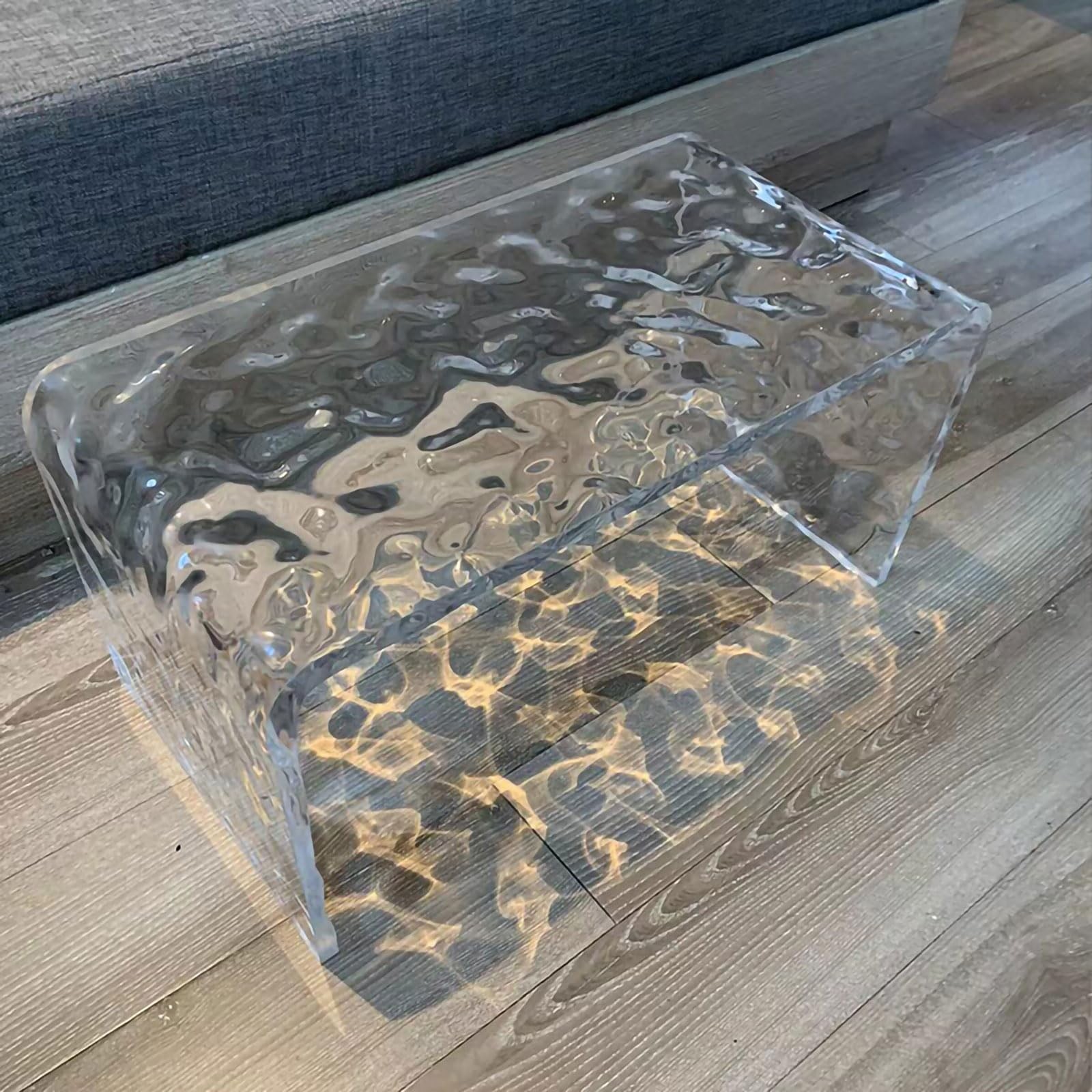 Acrylic C Table for Couch, 25.6 in Multipurpose C Shape Side Table Clear Acry…