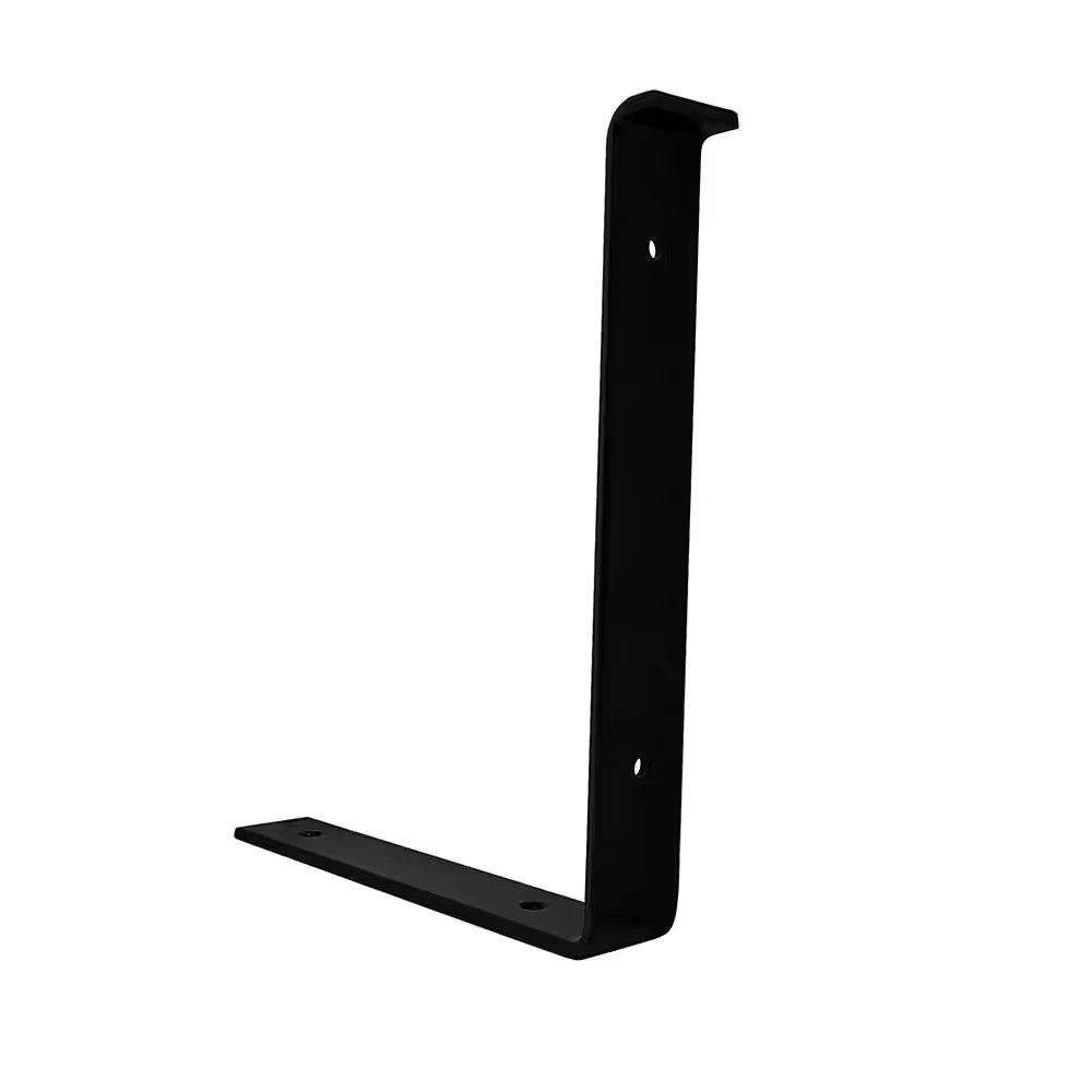 12 In. Black Steel Deco. L Shelf Bracket