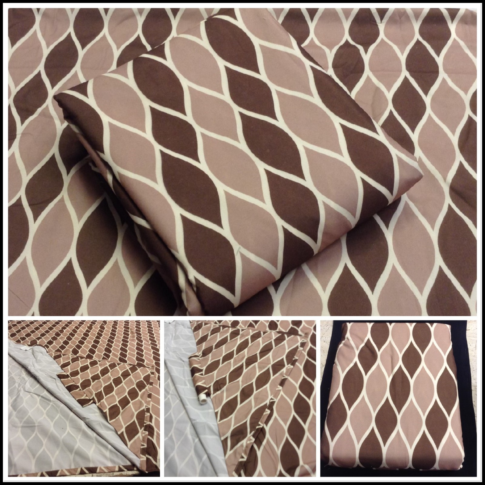 Cal King 6 POCKET SHEET SET hard side WATERBED Double Brushed Microfiber ❤ MOCHA