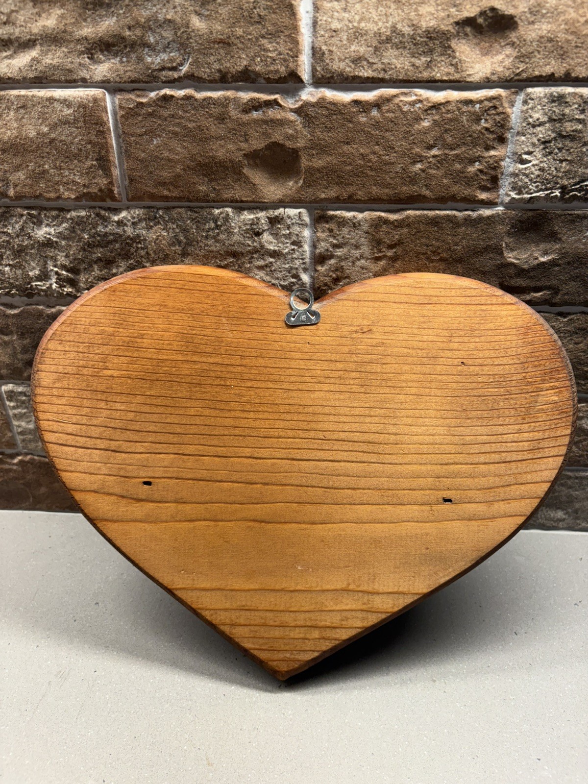 Vintage Heart Shaped Trinket Wood Shelf Key Peg Country Cottage Farmhouse Rustic