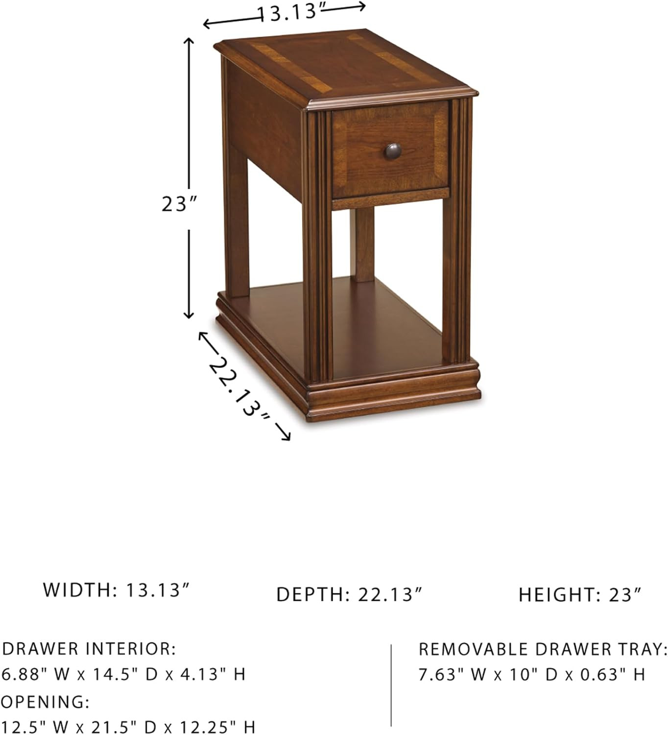 Breegin Rustic Wooden Side Table – Elegant Brown End Table for Any Room