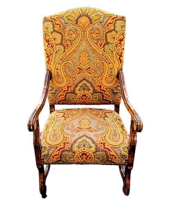 Guy Chaddock & Co Antique Vintage Chair Matching XL Ottoman