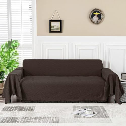 Sofa Covers Couch Covers for 3 Cushion Couch 71″ x 118″ | X-Large Chocolate