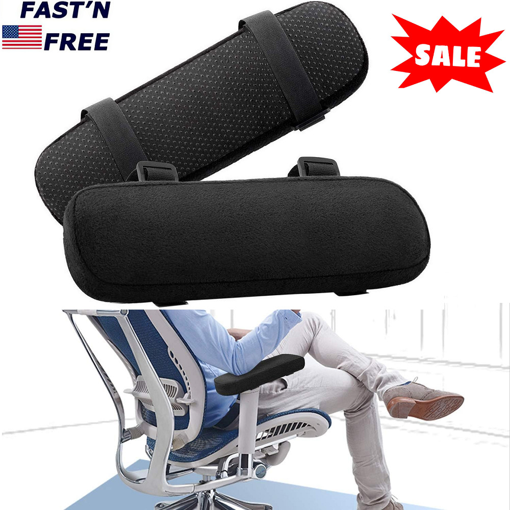 2×Office Chair Armrest Pad Cushion Memory Foam Office Chair Gaming Chair Arm Pad