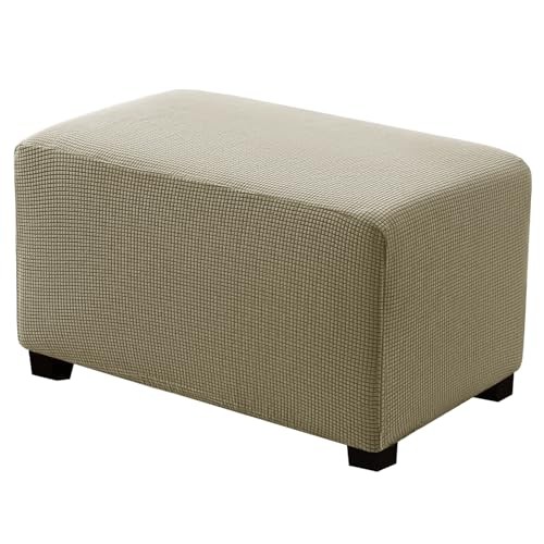 Ottoman Covers Ottoman Slipcovers Folding Storage Stool Washable Large Khaki