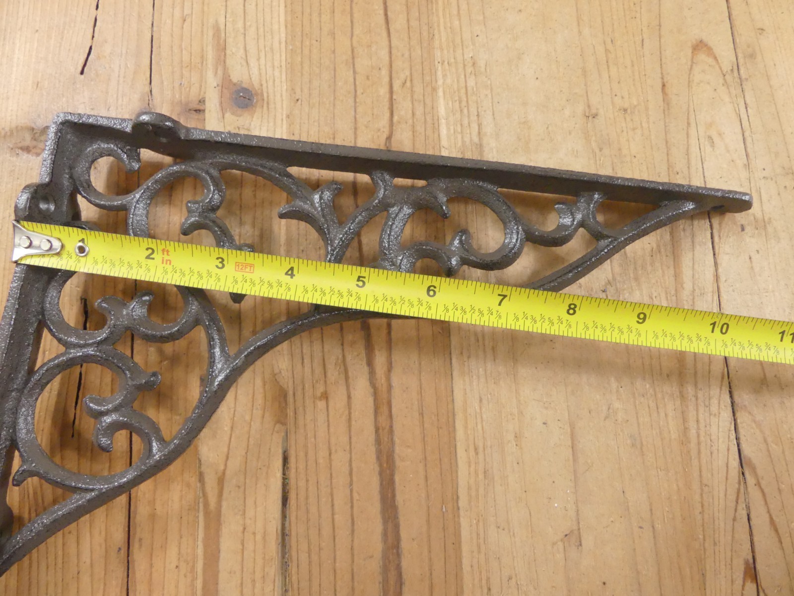 6 Large Shelf Braces Wall Brackets Glazed Rustic Cast Iron Corbels Garden Farm