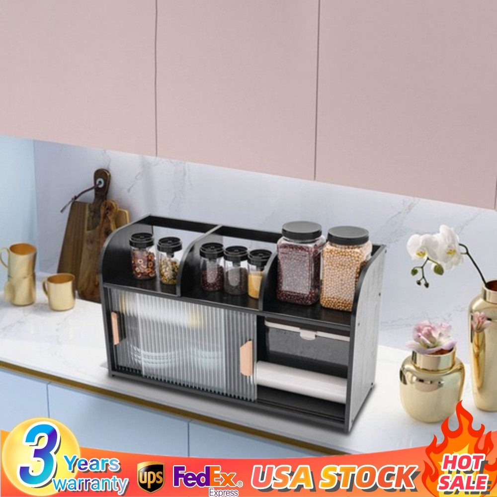 Storage Cabinet, Living Room Storage Cabinet, Black Storage Cabinet 67*25*39cm