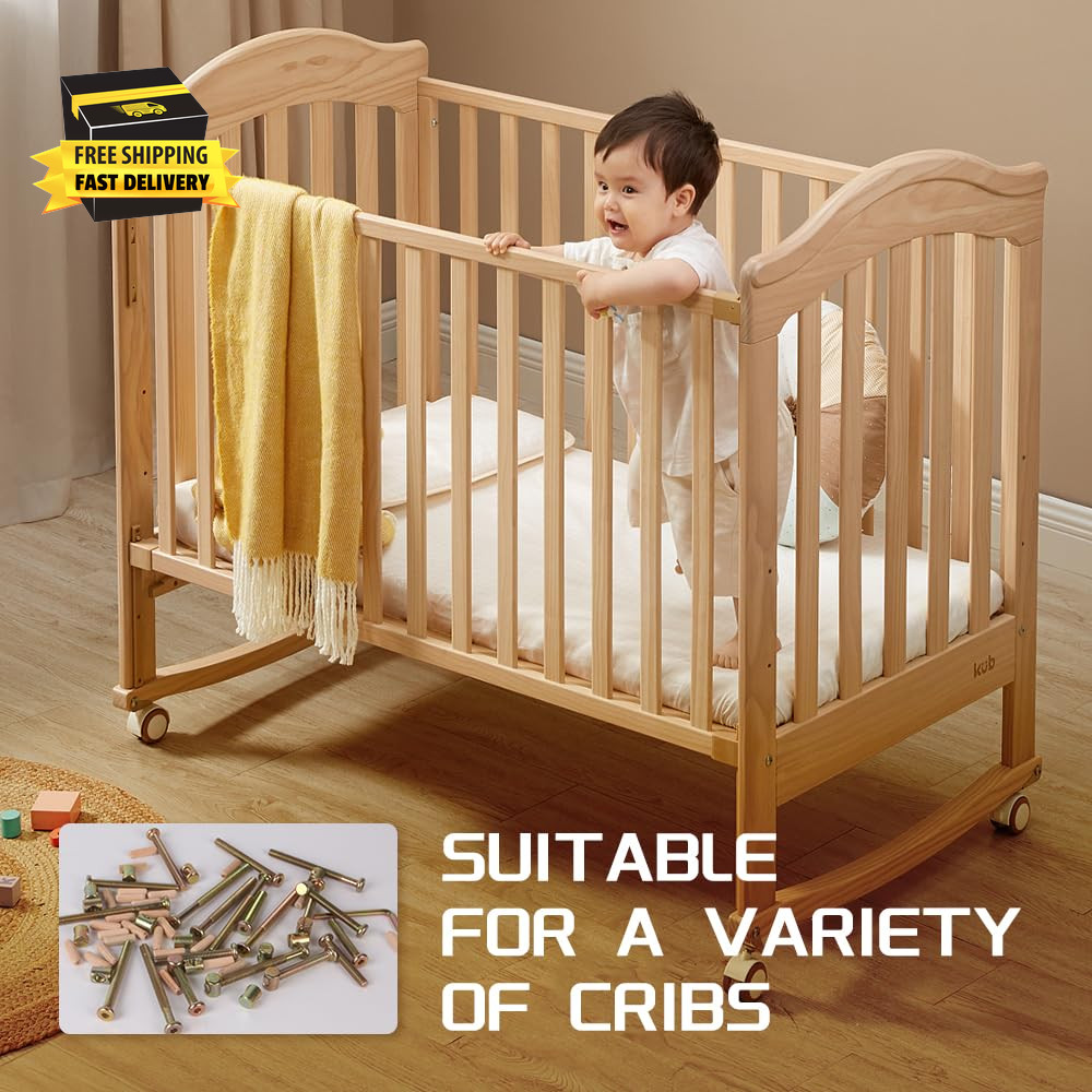 Baby Bed Frame Bolts, Crib Screws Hardware Replacementkit M6X20/40/60/80Mm Hex D