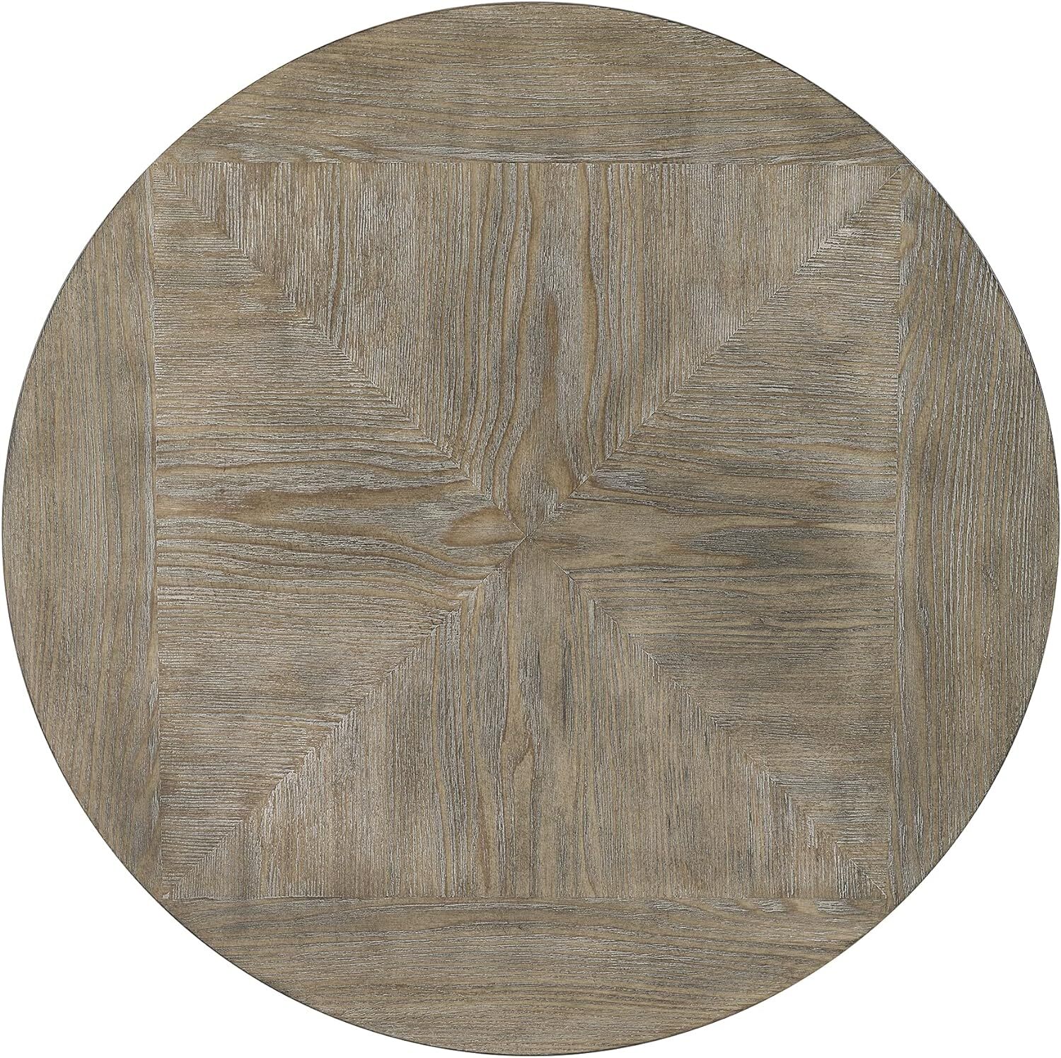 Powell Pewter Metal and Rustic Wood Side Table Franklin Dining