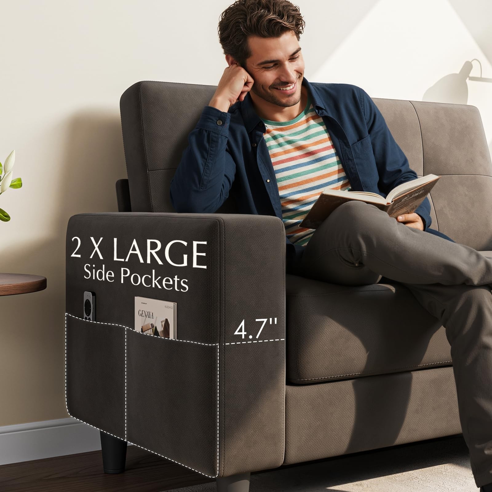 Loveseat Sofa丨53 inch Love Seat Small Couch for Small Space 丨7.5”